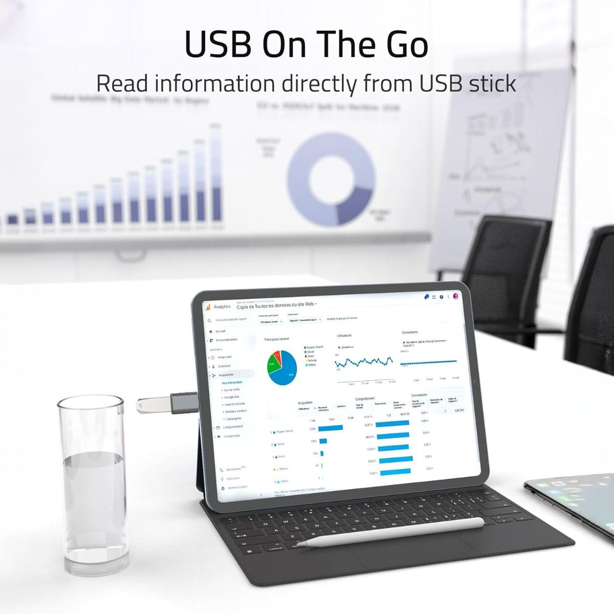 Syntec USB-C Male to USB A Female OTG Adapter 2 Pack Space Grey