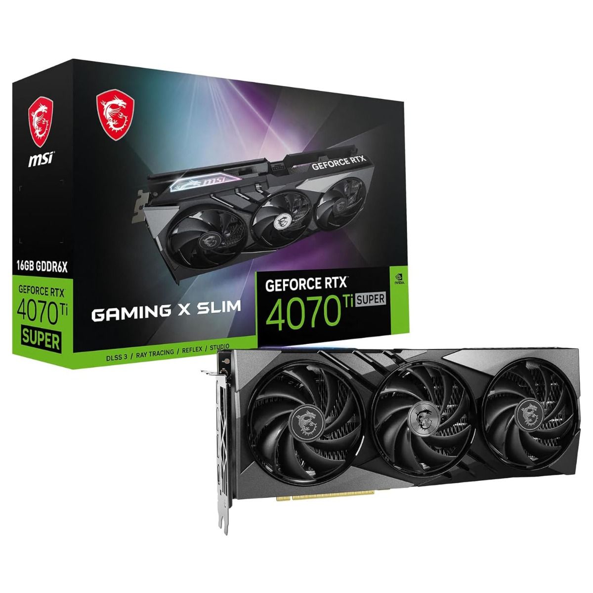 MSI RTX 4070 Ti SUPER 16GB GDDR6X GAMING X SLIM Graphics Card GPU