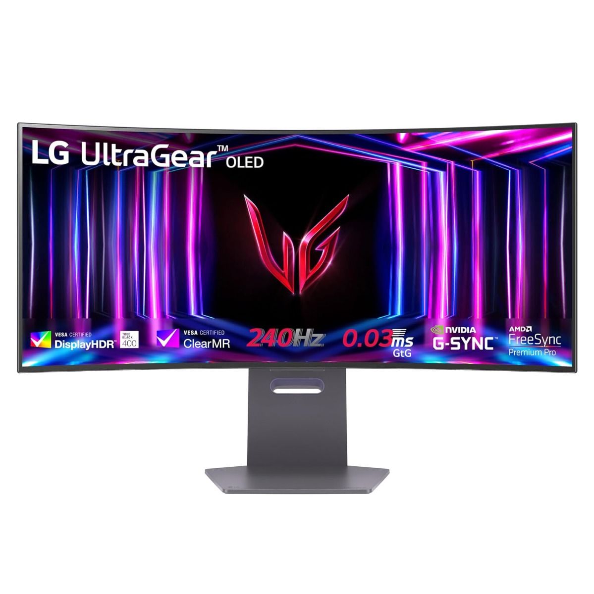LG UltraGear OLED Curvo 34" QHD Curved Gaming Widescreen Monitor AMD FreeSync