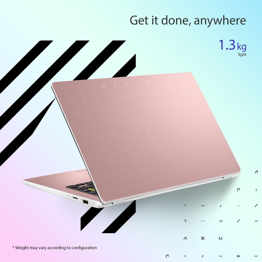 ASUS Vivobook Go 14 E410 14" Full HD Laptop Intel N4500 4GB RAM 64GB eMMC Pink