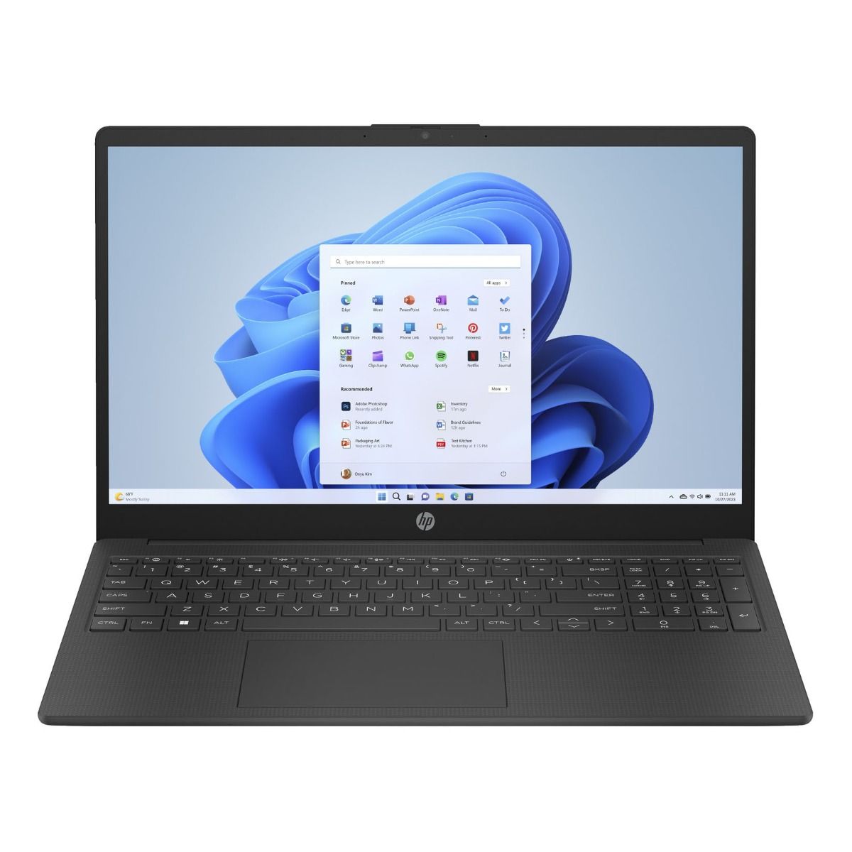 HP 15-fc0516na 15.6" Laptop AMD Ryzen 3 4GB RAM 128GB SSD Black