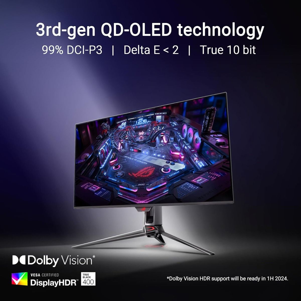 ASUS ROG Swift OLED 31.5" 4K Ultra HD 240Hz 0.03ms DisplayHDR Gaming Monitor