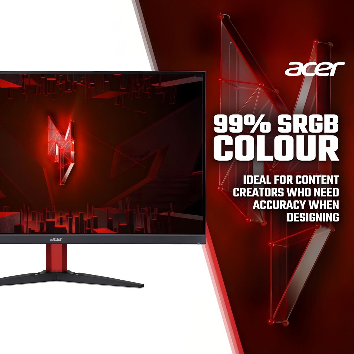 Acer Nitro KG1 KG271 M3 27" Full HD Gaming Monitor 180Hz 1ms FreeSync Premium HDMI DP