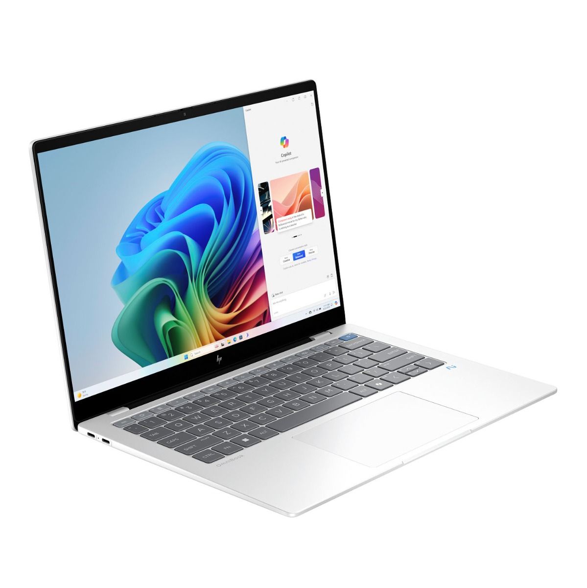 HP OmniBook X 14-fe1500na 14" 2.2K Laptop Snapdragon 16GB 512GB Silver