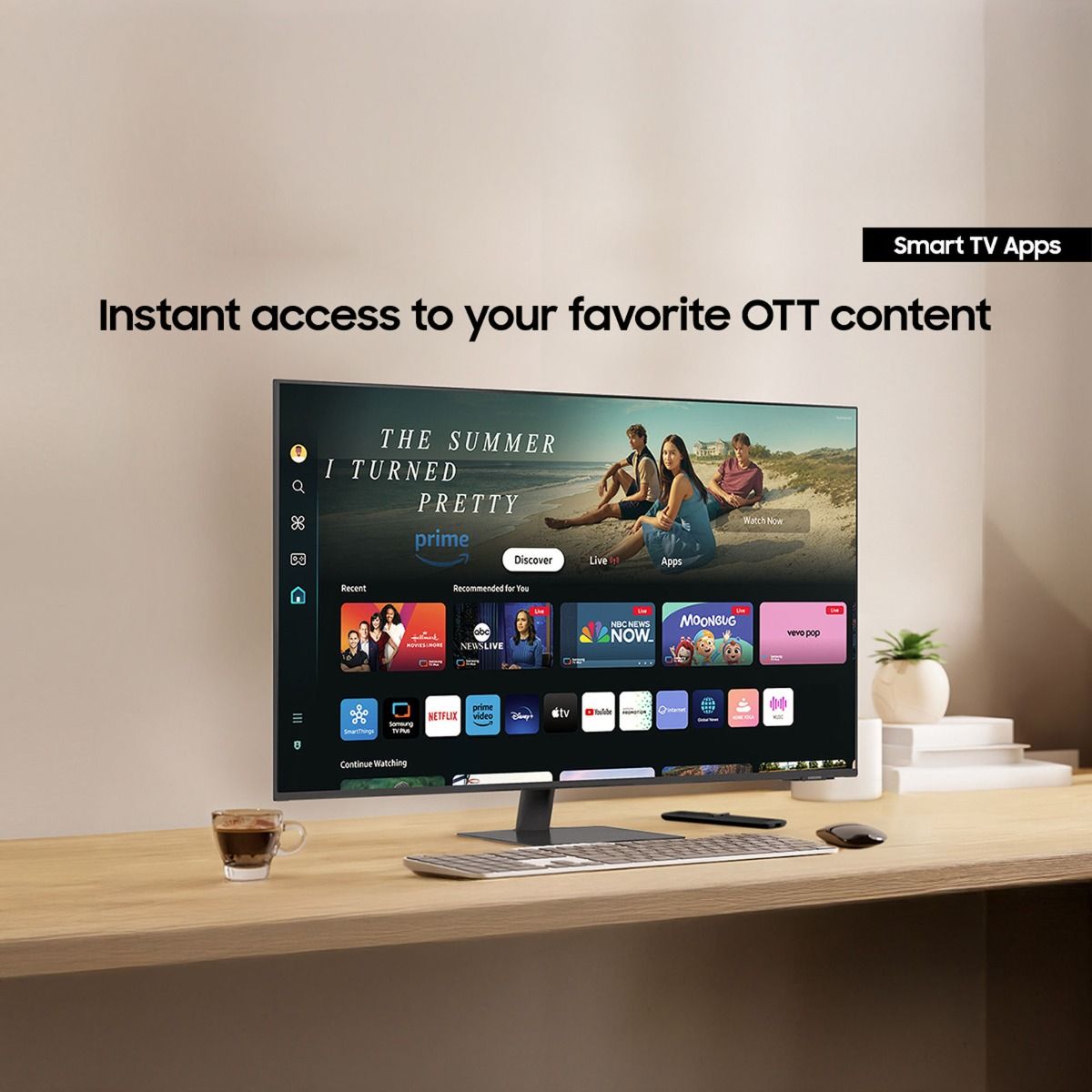 Samsung M70D 43" 4K Ultra HD Smart Monitor with Speakers & Remote Control
