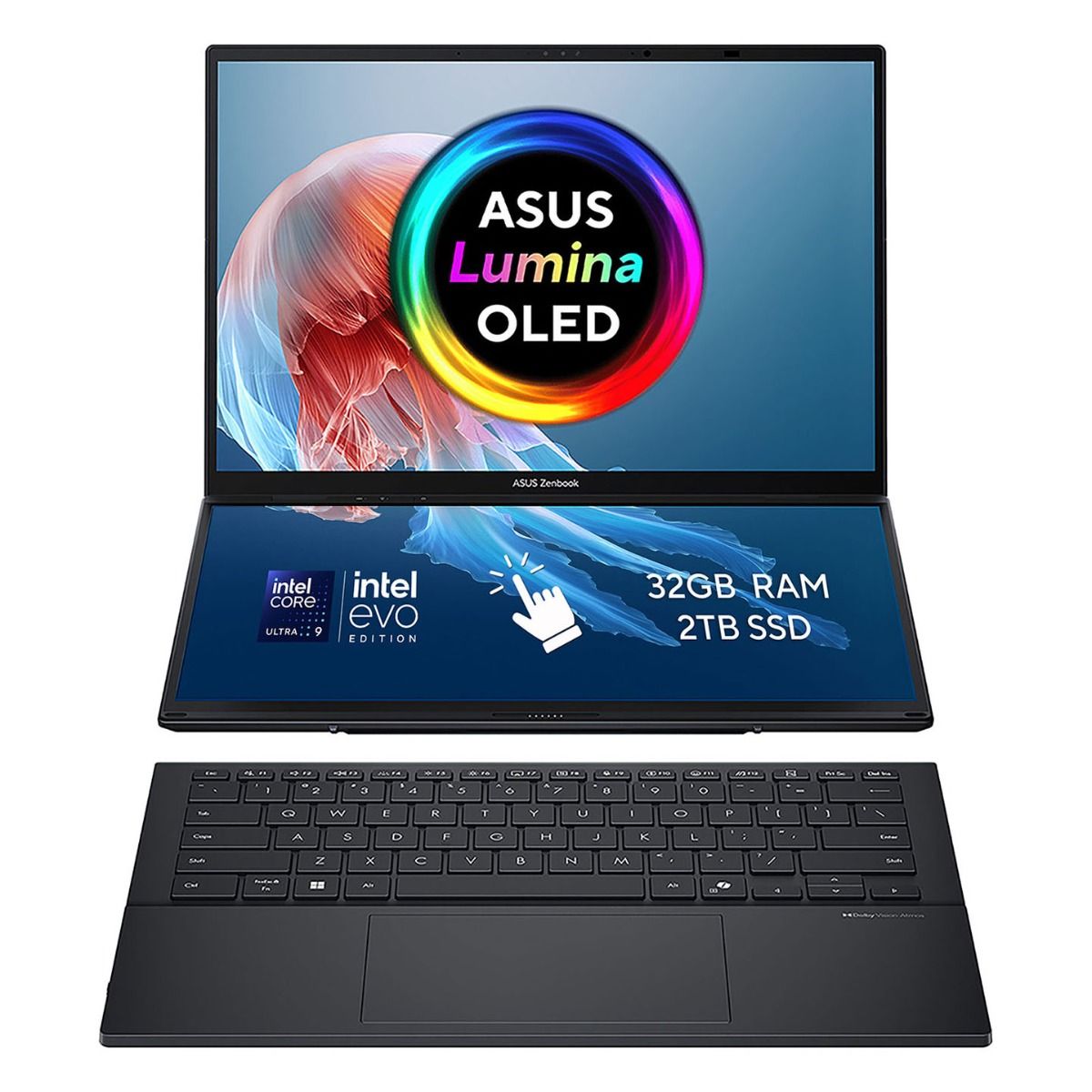 ASUS Zenbook Duo 14" OLED Laptop 3K Touch Core Ultra 9 32GB RAM 2TB SSD Grey