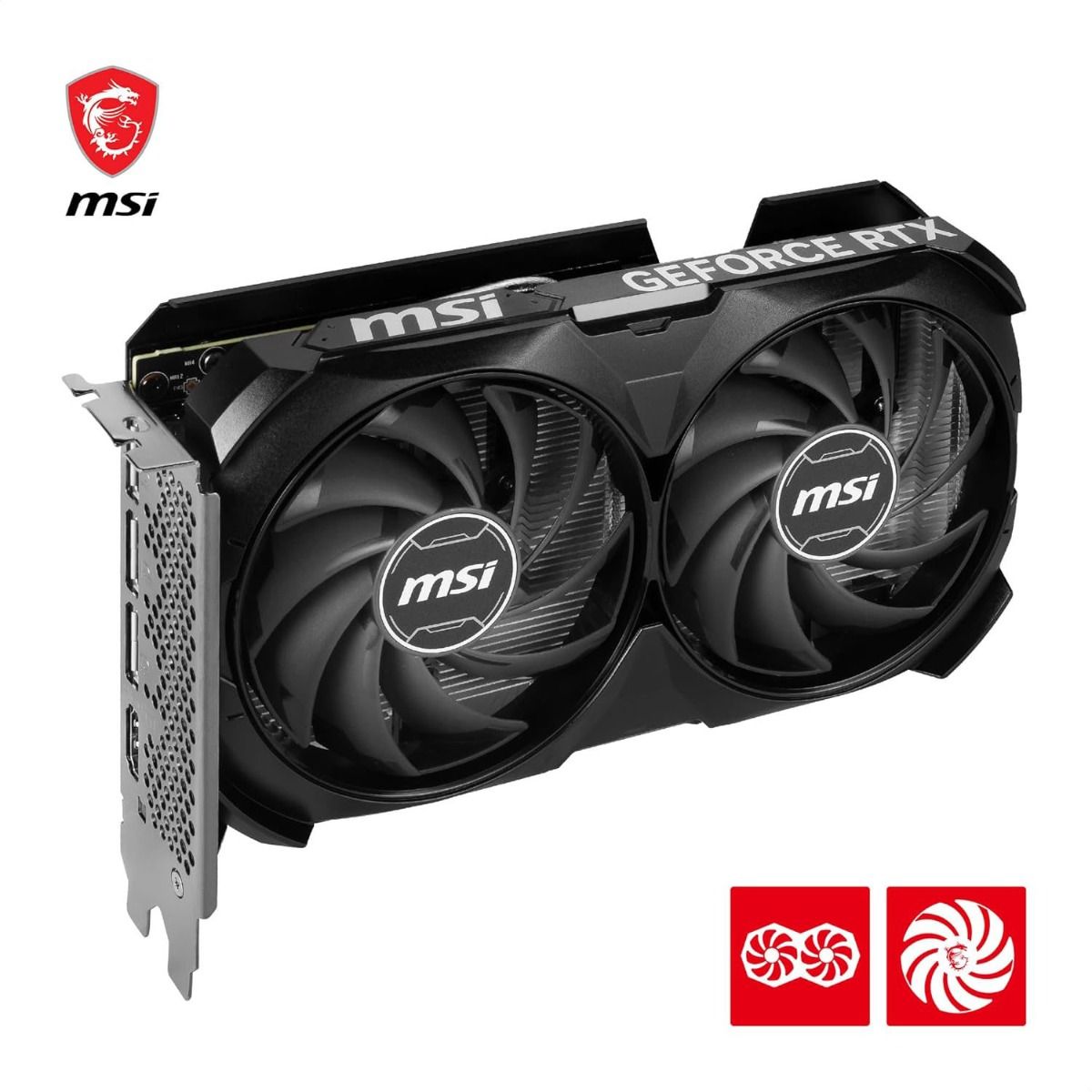MSI RTX 4060 Ti VENTUS 2X BLACK 16GB GDDR6 OC Graphics Card PCIe 4 Torx Fan