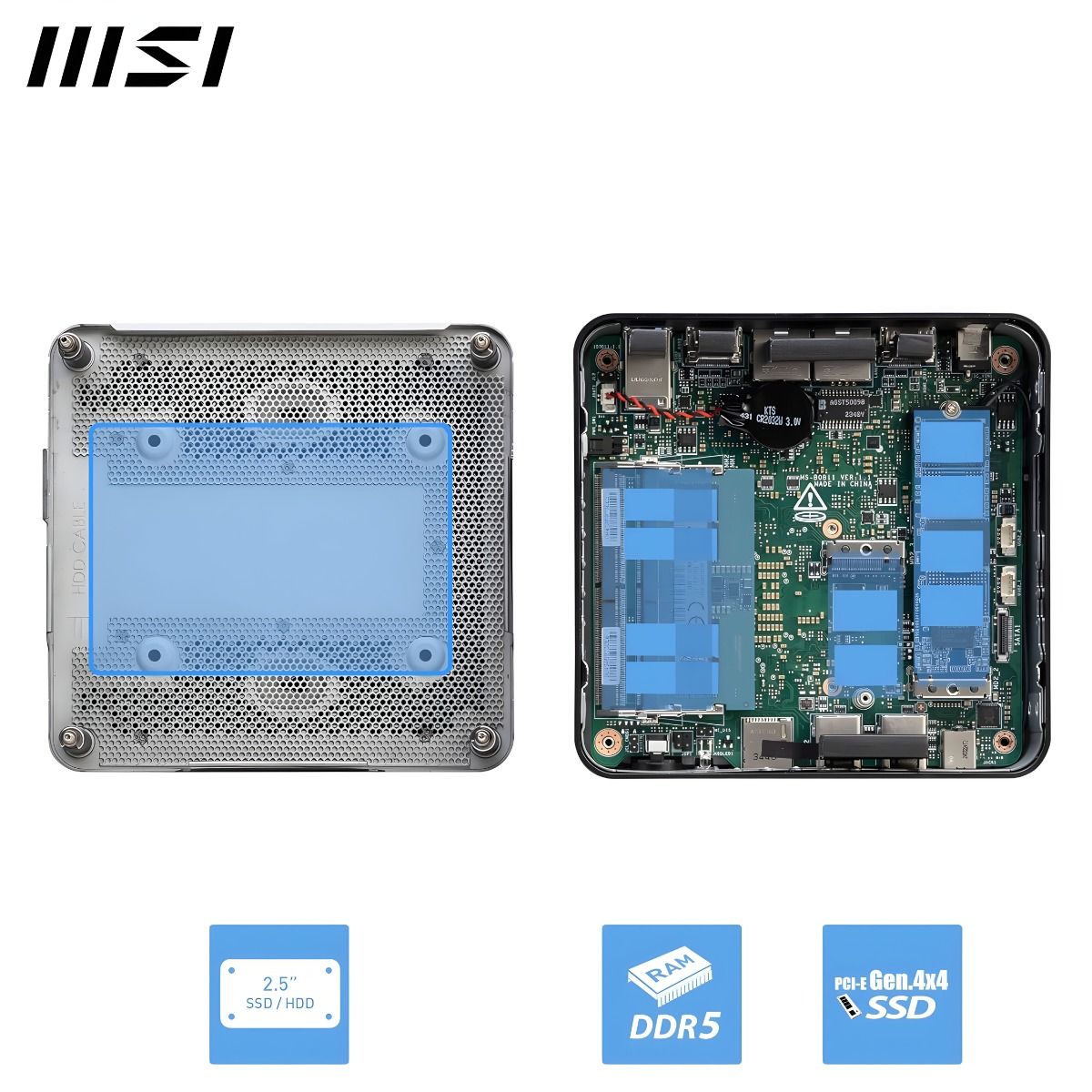 MSI Cubi NUC 1M Mini Desktop / Server PC Intel Core 5 8Gb RAM 512GB SSD Black