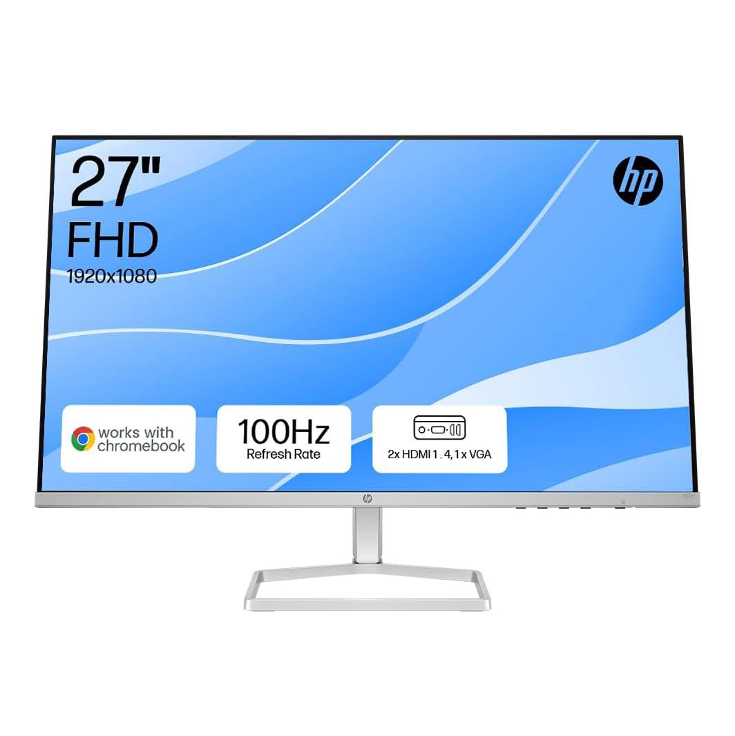 HP Series 5 527sh 27" Full HD IPS LCD Monitor 100Hz 5ms Silver HDMI VGA