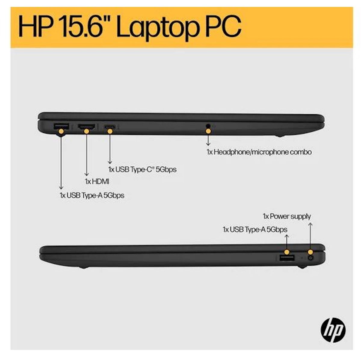 HP 15-fc0537sa 15.6" FHD Laptop AMD Ryzen 5 8GB RAM 512GB SSD