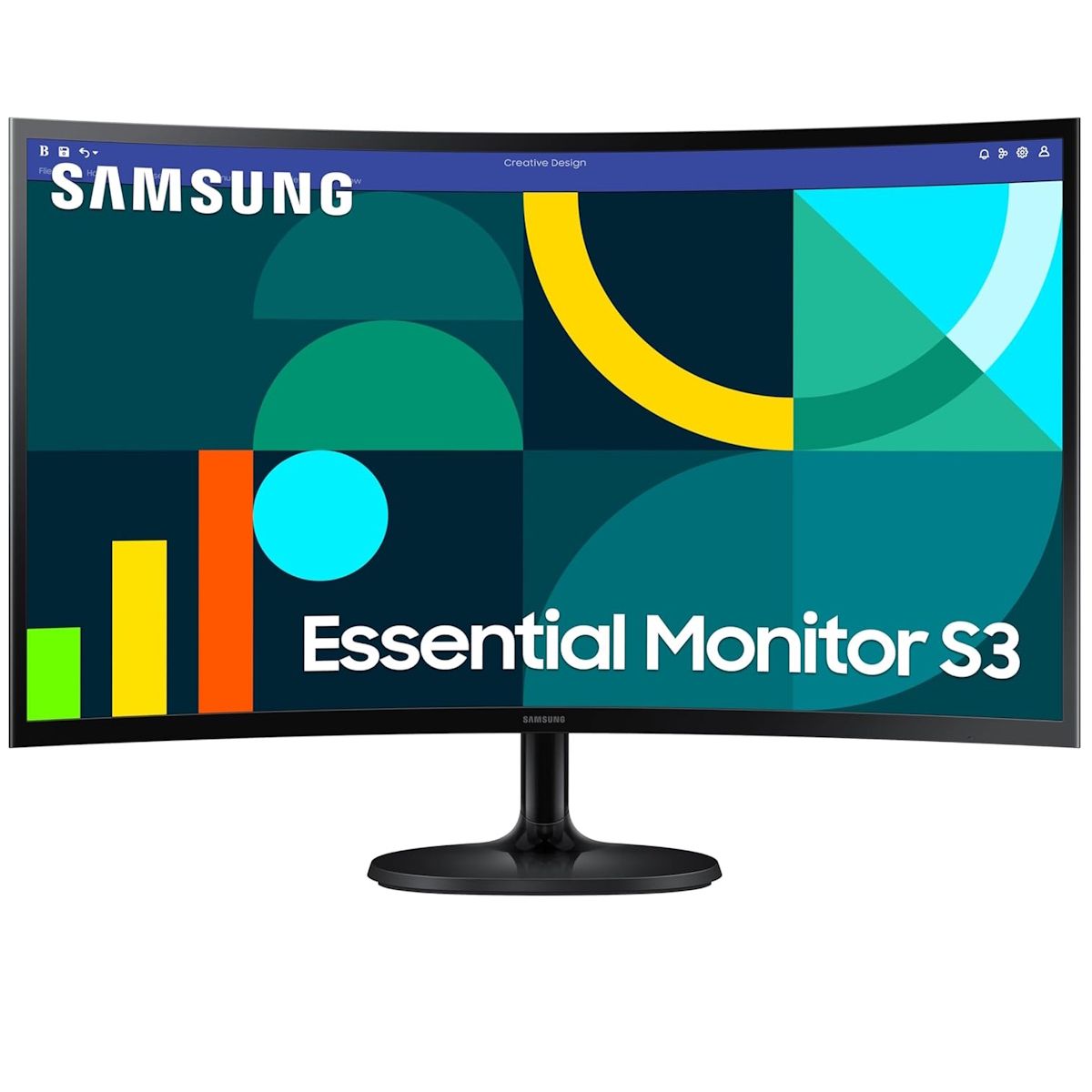 Samsung Essential S3 S36GD 27" FHD 1800R Curved Monitor 100Hz Refresh Black