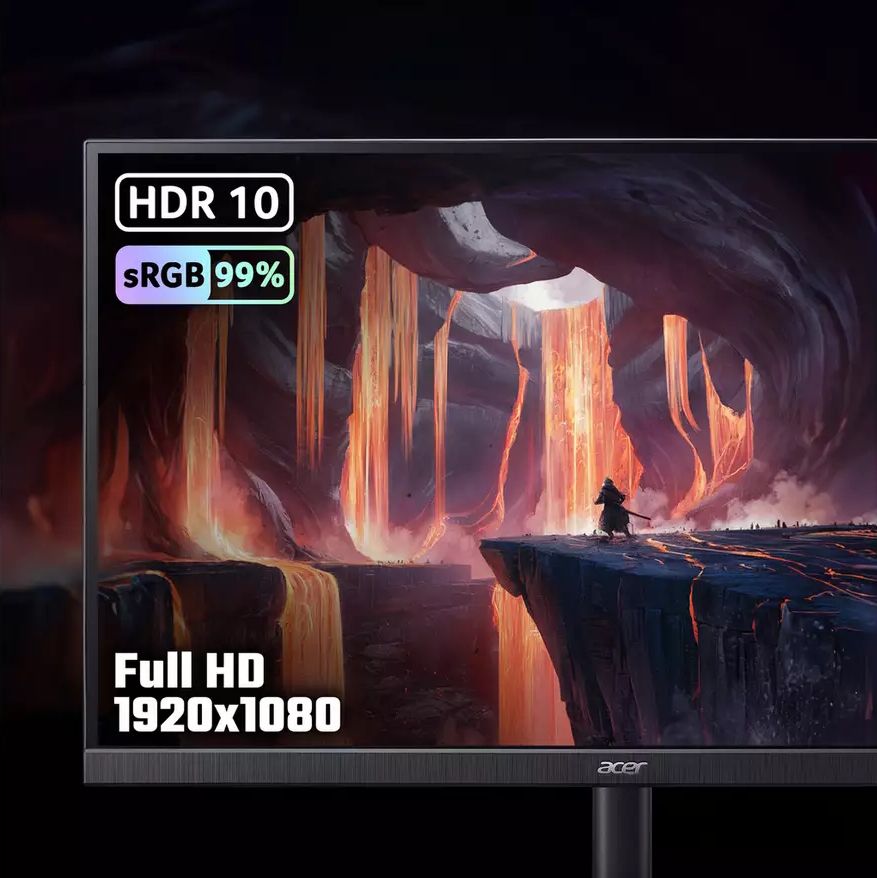 Acer Nitro KG1 KG241Y X1 23.8" Full HD Monitor 200Hz Refresh 0.5ms Response HDR10
