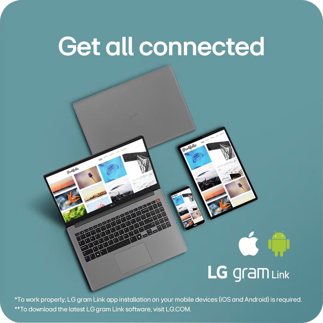 LG gram Book 15.6" Laptop Intel Core i5 13th Gen 16GB RAM 512GB SSD Grey