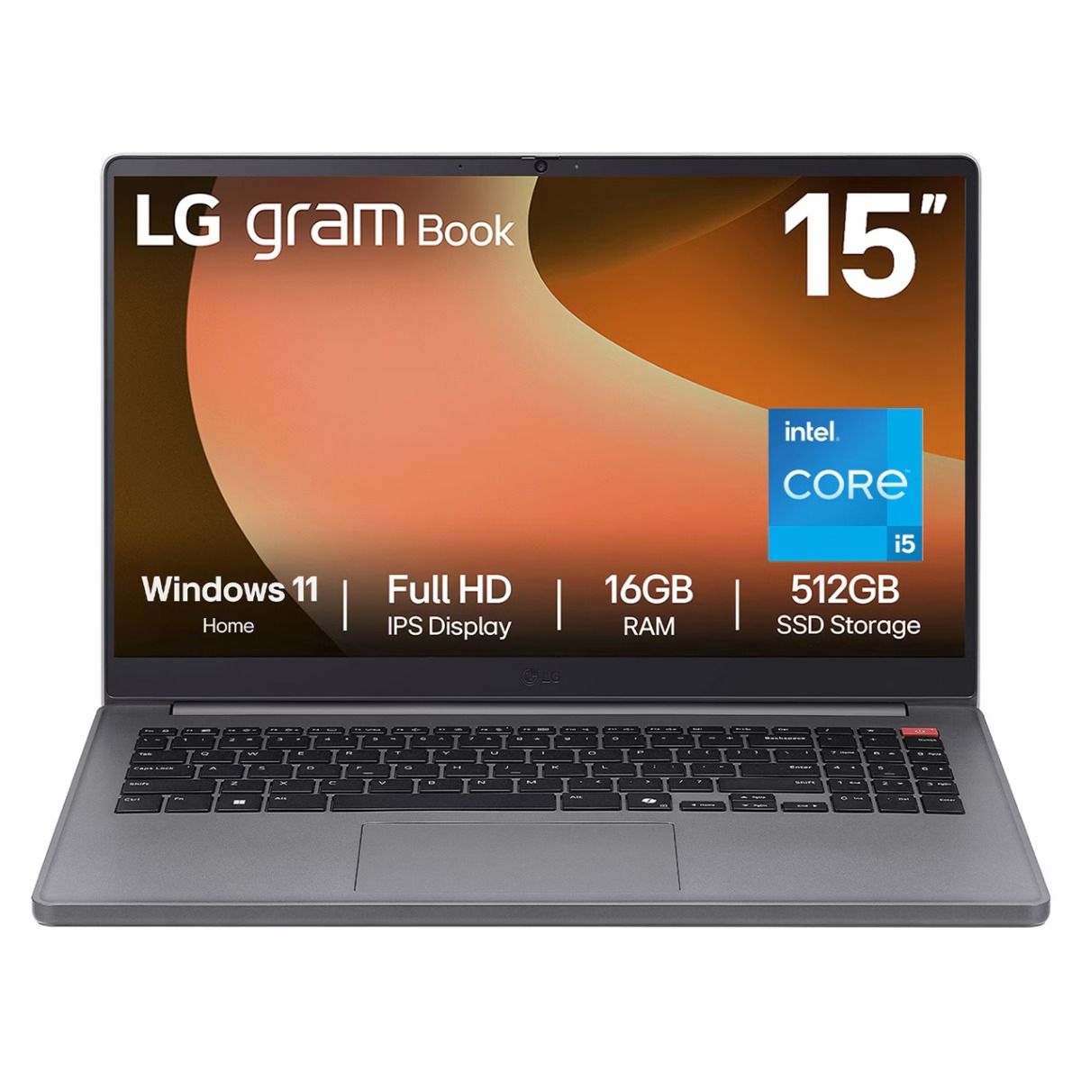 LG gram Book 15.6" Laptop Intel Core i5 13th Gen 16GB RAM 512GB SSD Grey