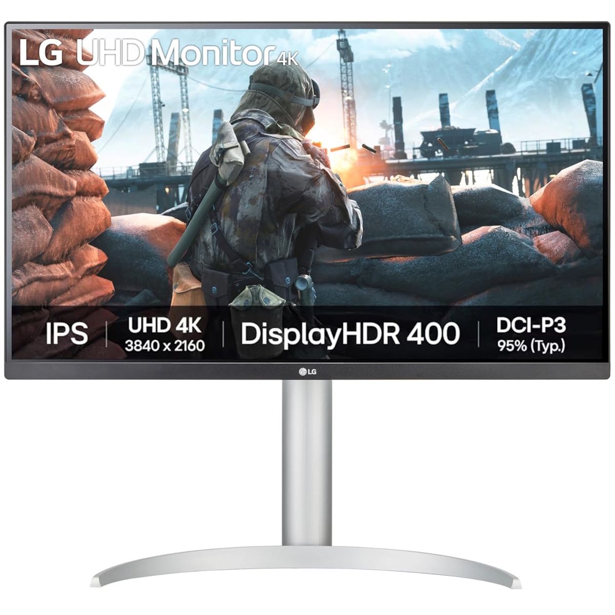 LG UltraFine 27UP650K-W 27" 4K Ultra HD IPS Monitor HDR10 White