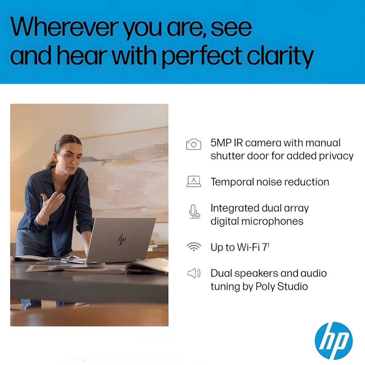 HP OmniBook X Flip AI 16" 2-in-1 OLED Laptop Intel Ultra 7 16GB 1TB SSD
