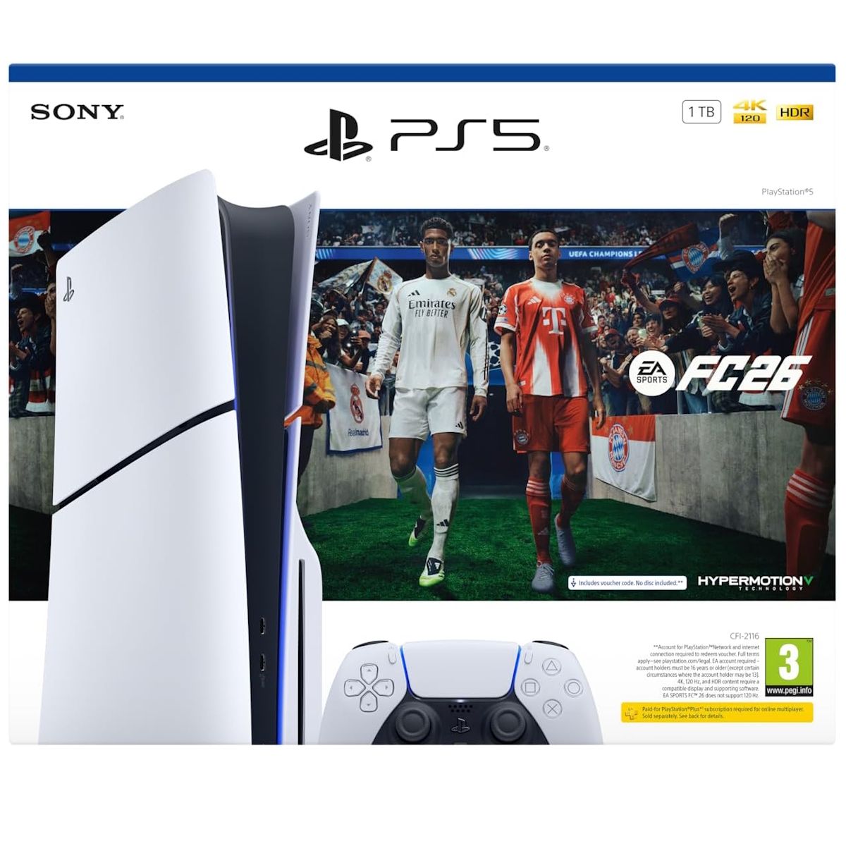 Sony PlayStation 5 Slim 1TB Games Console (Disc Edition) & FC26 Bundle