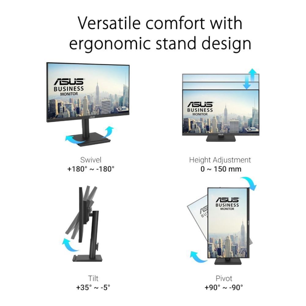 ASUS VA27DQFS 27" Full HD Business Monitor 100Hz Refresh 1ms Response