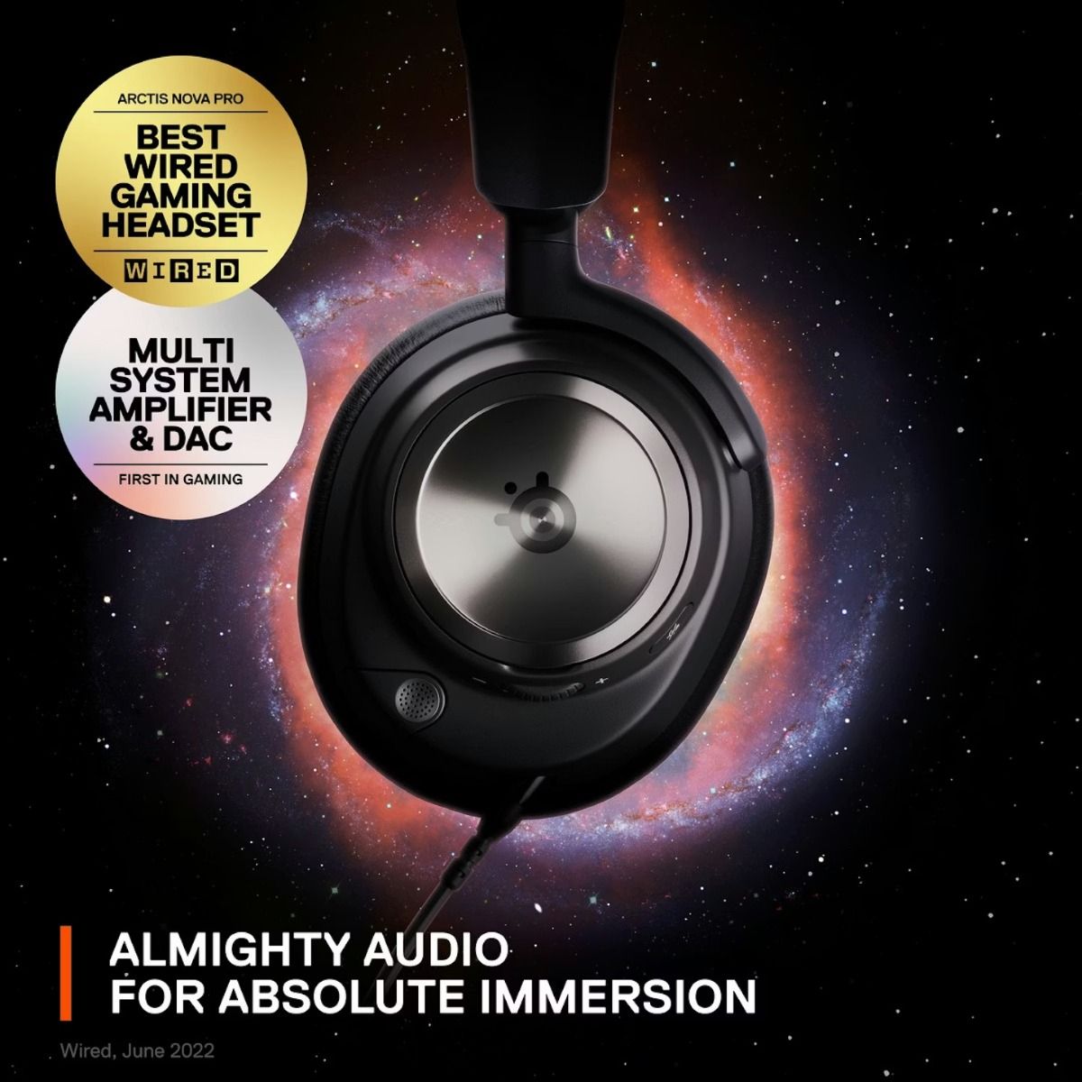 SteelSeries Arctis Nova Pro Wired Headset ANC Dual USB Connections Spatial Audio
