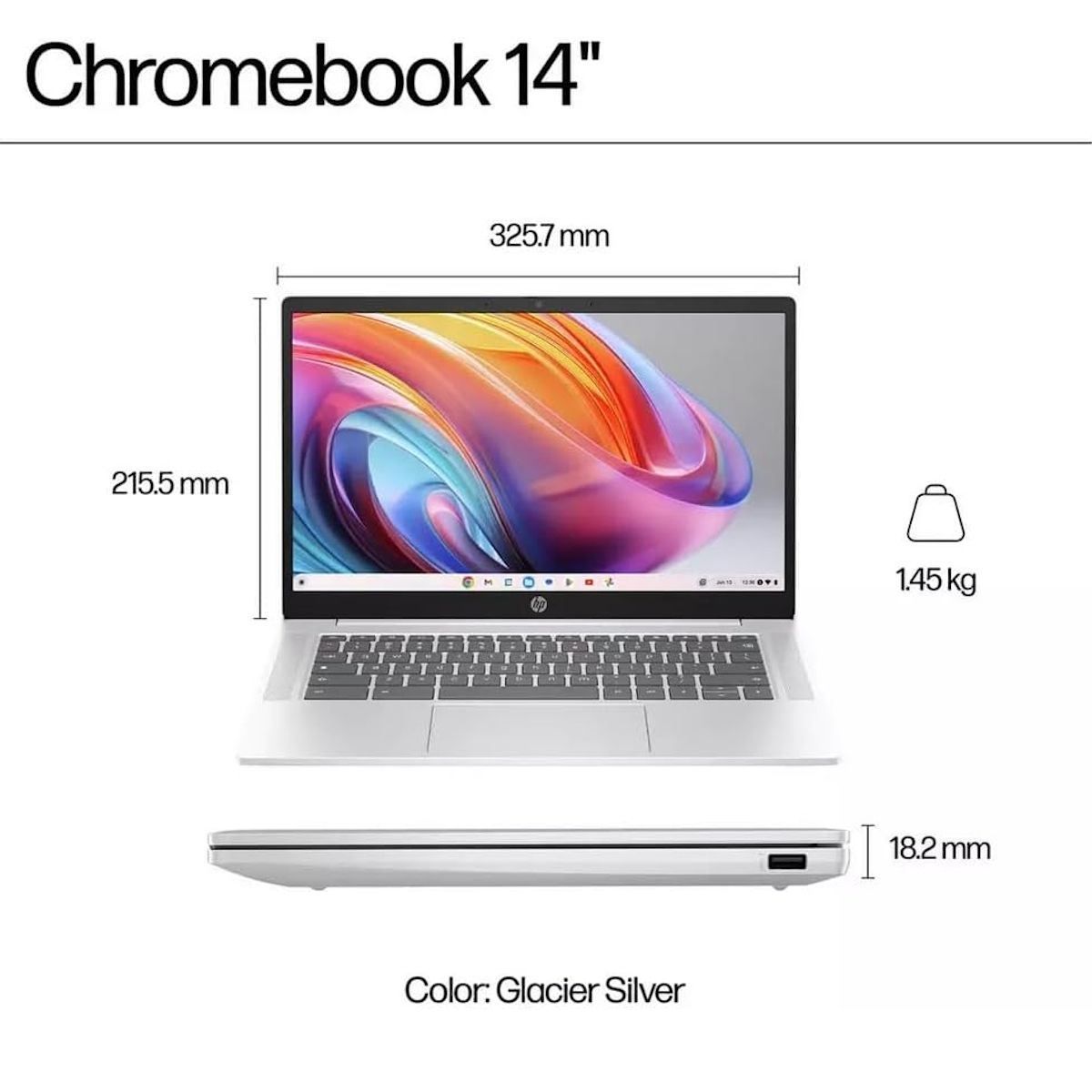 HP Chromebook 14a-nf0501sa 14" Laptop Intel N100 4GB RAM 128GB SSD ChromeOS