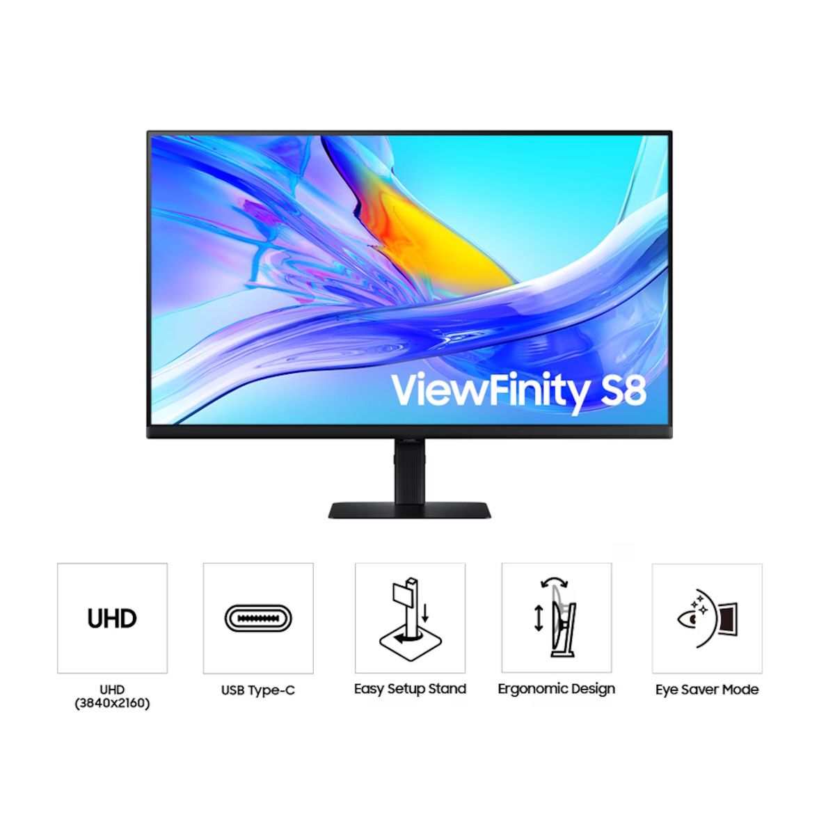 Samsung ViewFinity S8 S80UD 32" 4K Ultra HD Monitor USB-C Power Delivery