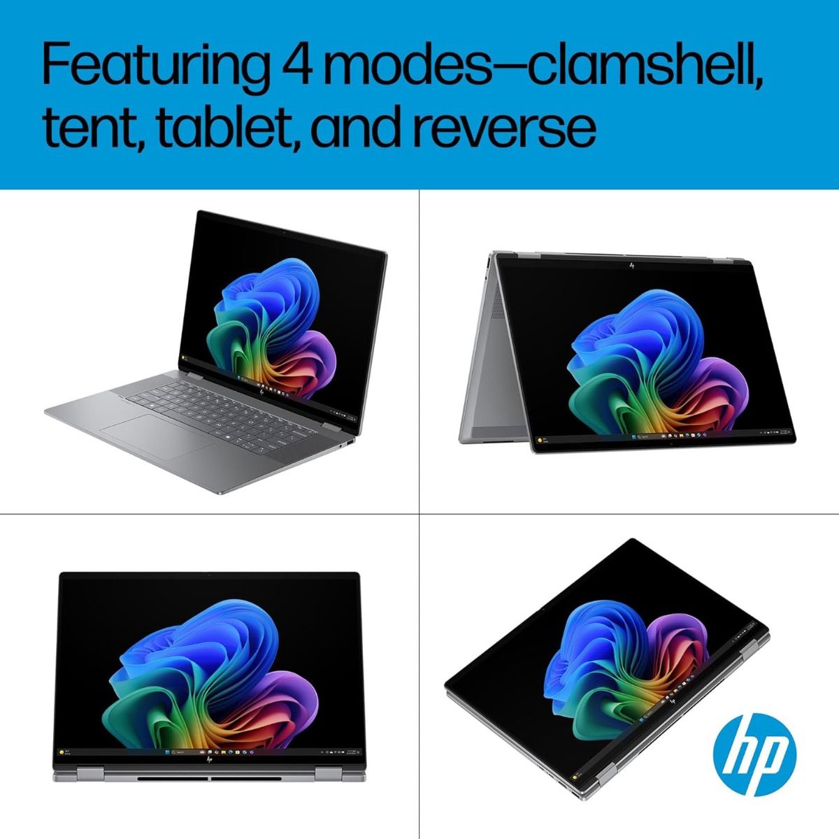 HP OmniBook X Flip AI 16-ar0502na 2-in-1 Laptop OLED Ryzen 7 16GB 1TB Grey