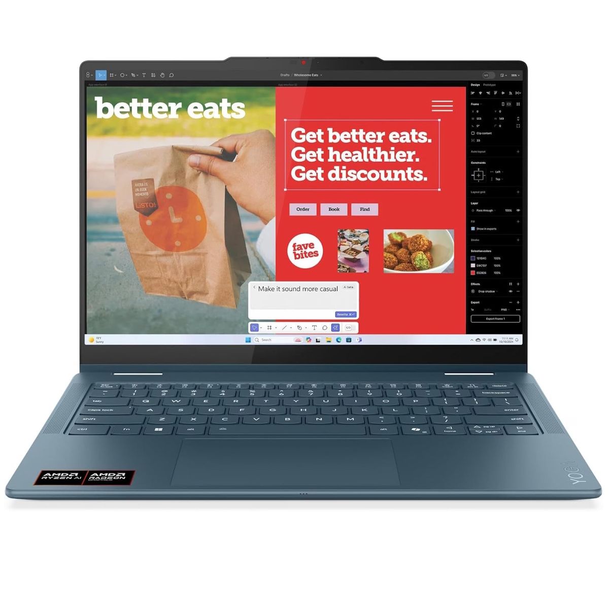 Lenovo Yoga 7 14AKP10 14" 2-in-1 OLED Laptop AMD Ryzen AI 5 16GB RAM 512GB SSD