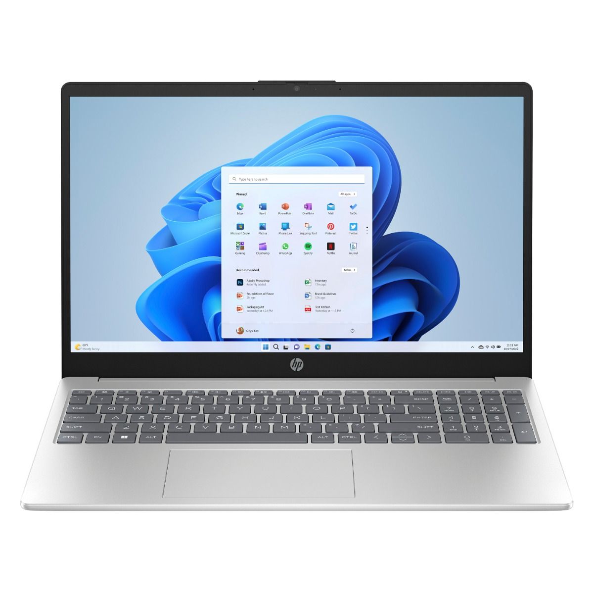 HP 15-fc0053na 15.6" Laptop AMD Ryzen 3 8GB RAM 512GB SSD Silver