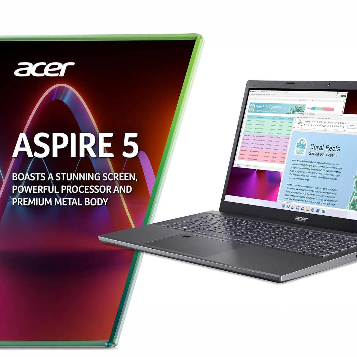 Acer Aspire 5 A515-57-545P Laptop Intel Core i5 12th Gen 16GB 512GB Grey