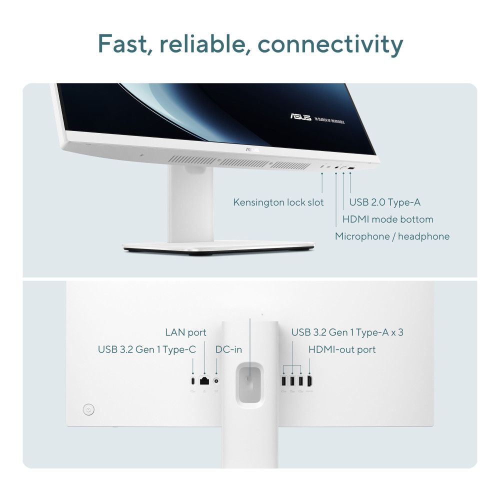 ASUS V400 23.8" All-in-One Desktop PC Intel Core i5 16GB RAM 512GB SSD White