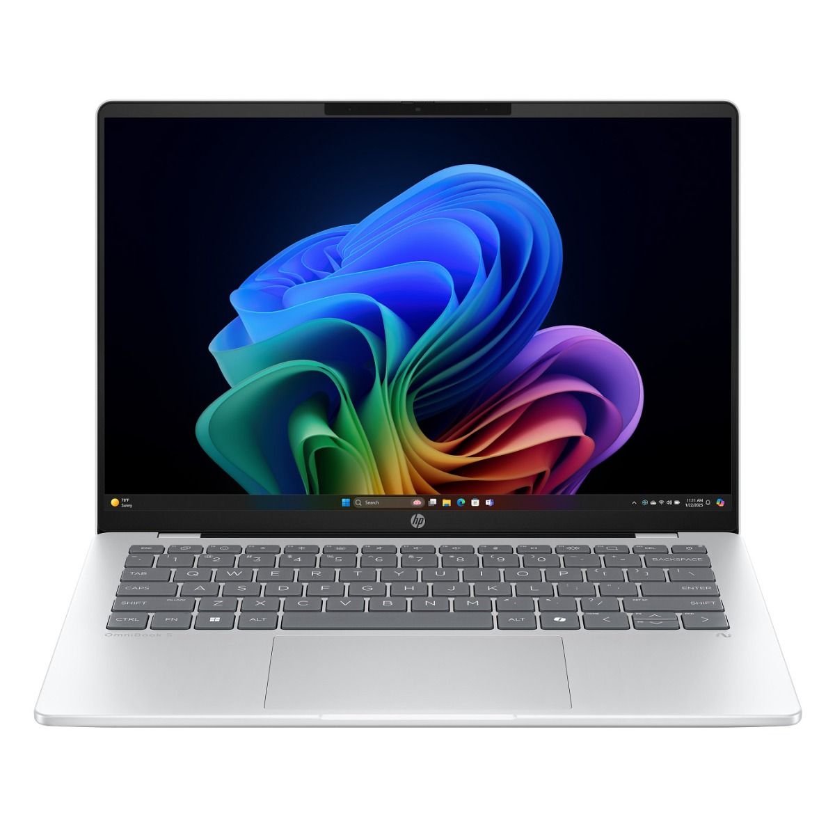 HP OmniBook 5 AI 14-he0502na 14" OLED Laptop Snapdragon X1 16GB 512GB Silver