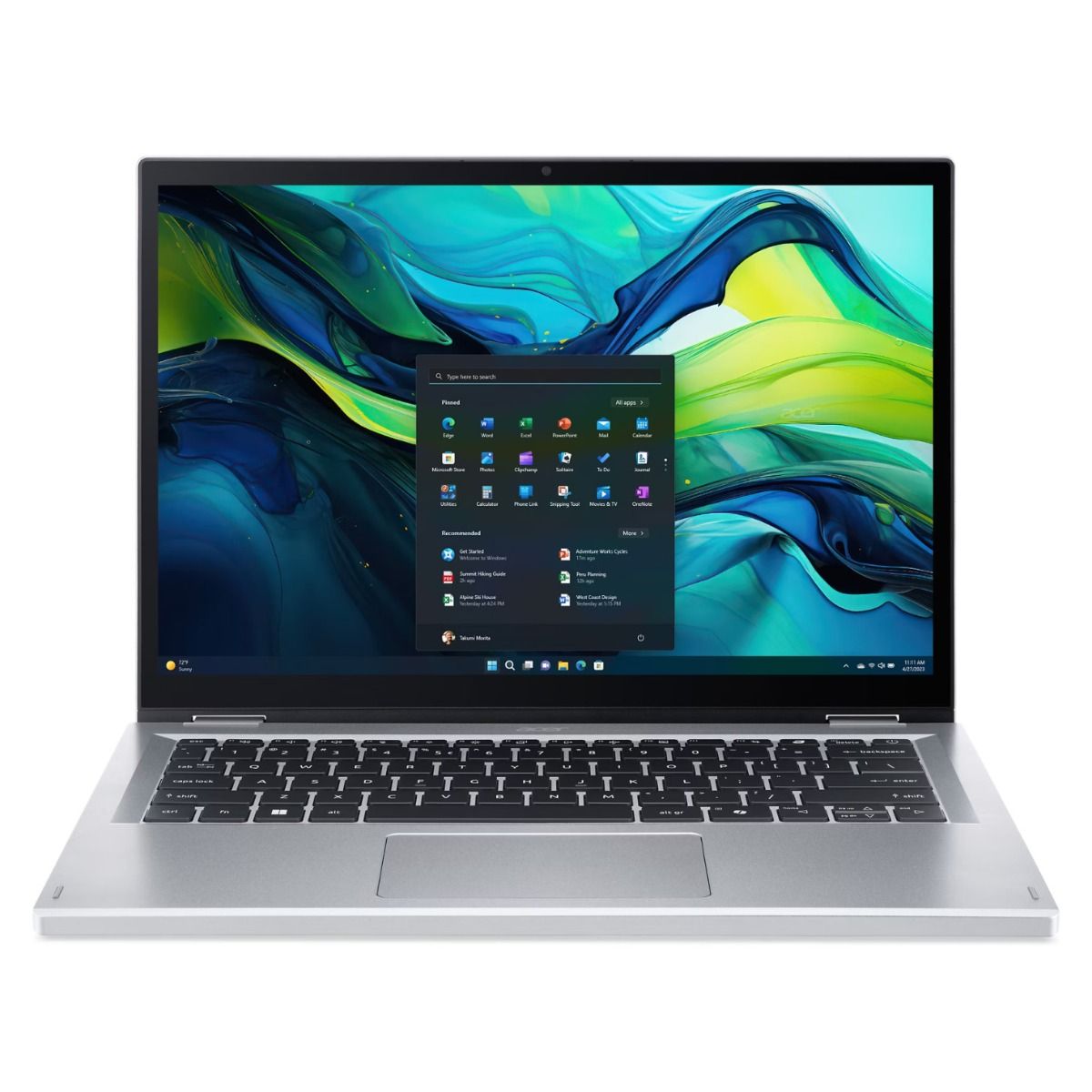 Acer Aspire Go Spin 14 2-in-1 Touch Laptop Intel Core 3 8GB 256GB Silver
