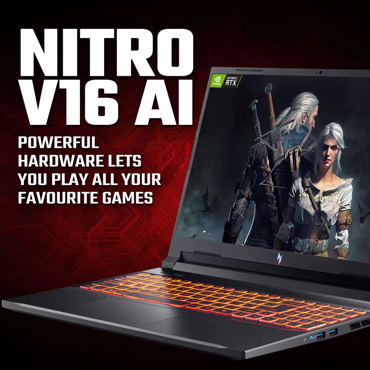 Acer Nitro V16 AI 16" Gaming Laptop AMD Ryzen 7 AI 16GB 512GB RTX 5060