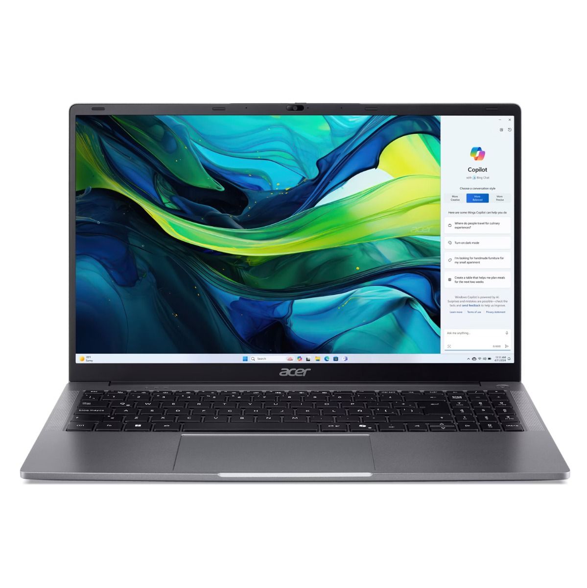 Acer Aspire Lite AL15-32P-C280 15.6" Laptop Intel N4500 4GB RAM 128GB eMMC Grey