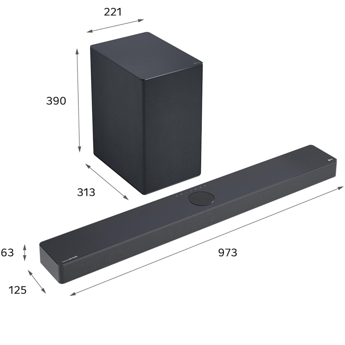 LG USC9S Soundbar with Dolby Atmos and Subwoofer