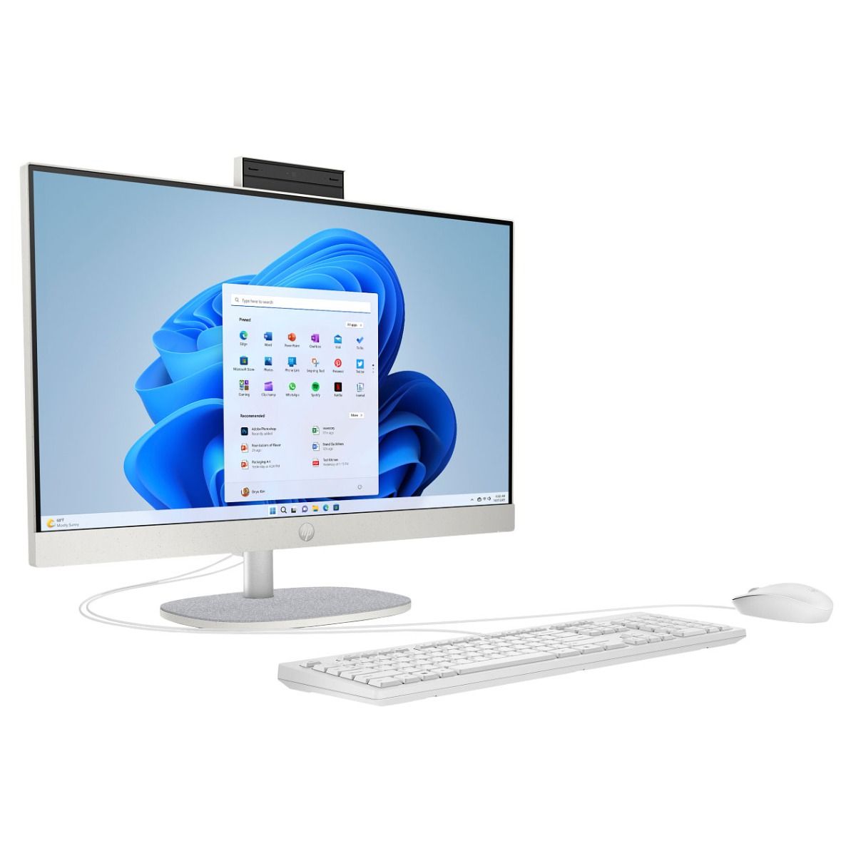 HP 24-cr0063na 23.8" All-in-One AIO PC Full HD Intel i3-N300 8GB 256GB White