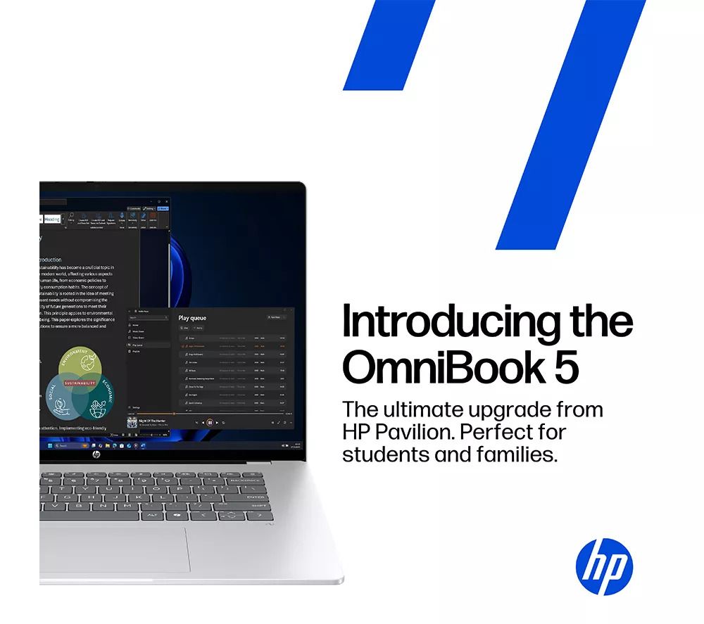 HP OmniBook 5 AI 16-ag1500sa 16" Laptop AMD Ryzen AI 5 16GB 512GB Silver