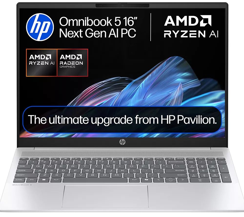 HP OmniBook 5 AI 16-ag1500sa 16" Laptop AMD Ryzen AI 5 16GB 512GB Silver