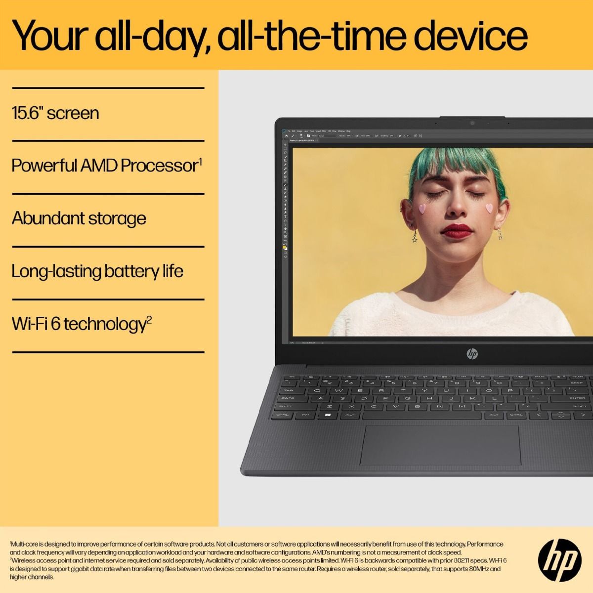HP 15-fc0059na 15.6" FHD Laptop Ryzen 7 16GB RAM 1TB SSD Win 11 Silver
