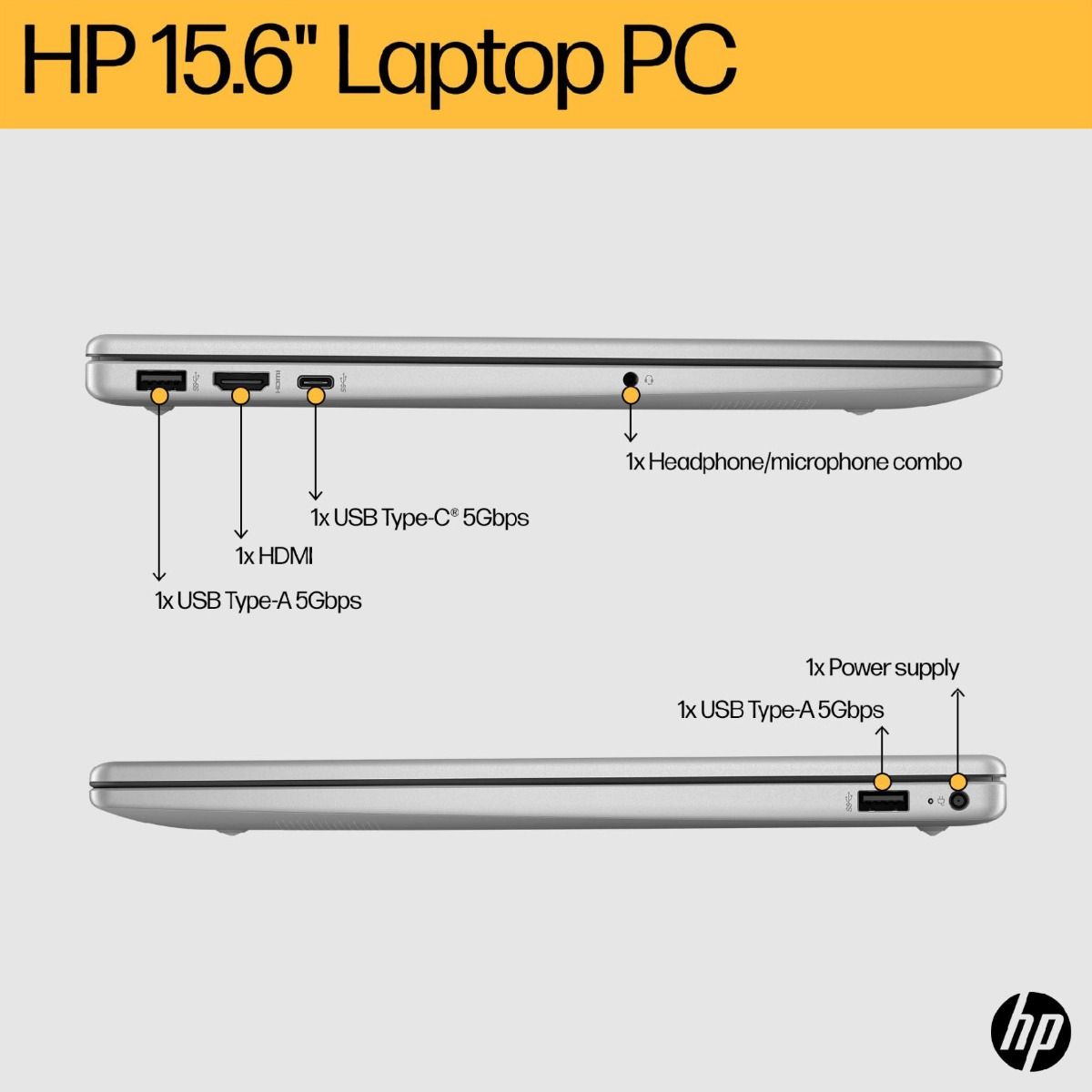 HP 15-fc0059na 15.6" FHD Laptop Ryzen 7 16GB RAM 1TB SSD Win 11 Silver