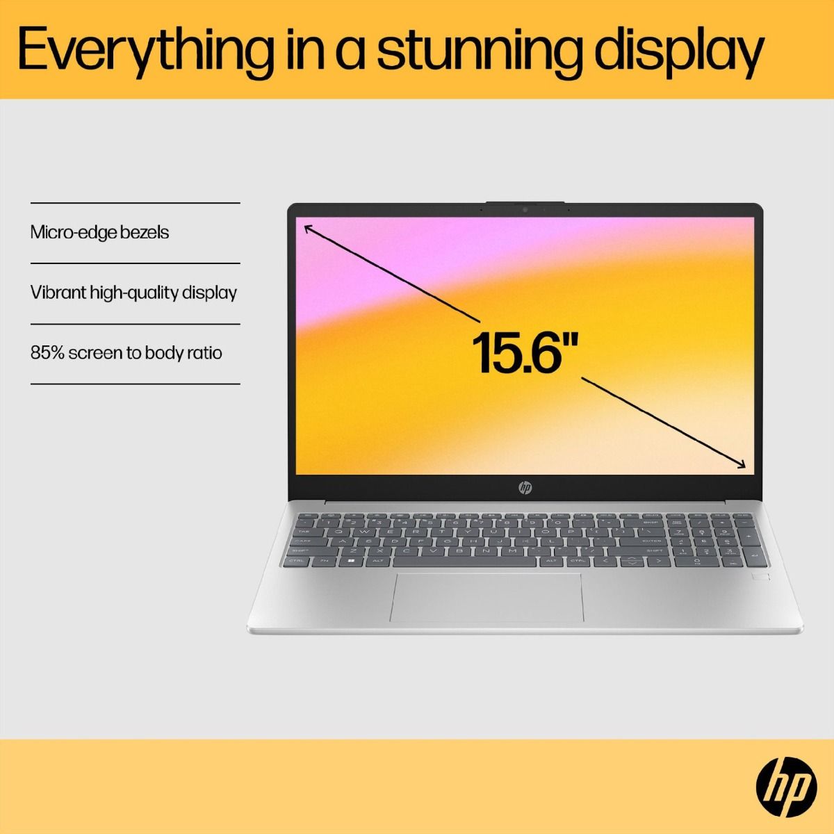 HP 15-fc0059na 15.6" FHD Laptop Ryzen 7 16GB RAM 1TB SSD Win 11 Silver