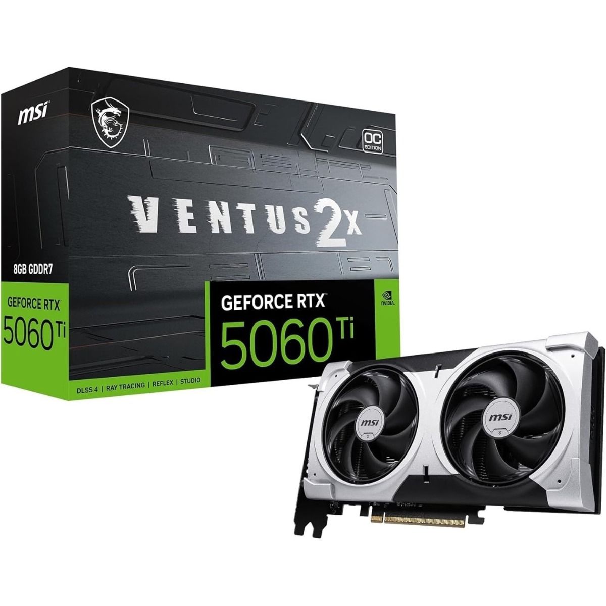 MSI RTX 5060 Ti Ventus 2X OC PLUS 8GB GDDR7 Graphics Card