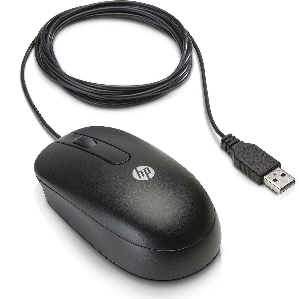 HP USB Optical Scroll Mouse QY777AT 800 DPI 3-Button Wired USB Black