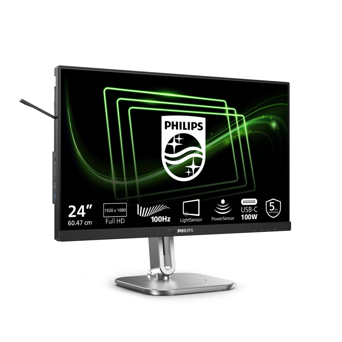 Philips 5000 Series 24B2G5301 23.8-inch FHD IPS 100Hz Monitor Built-in speakers
