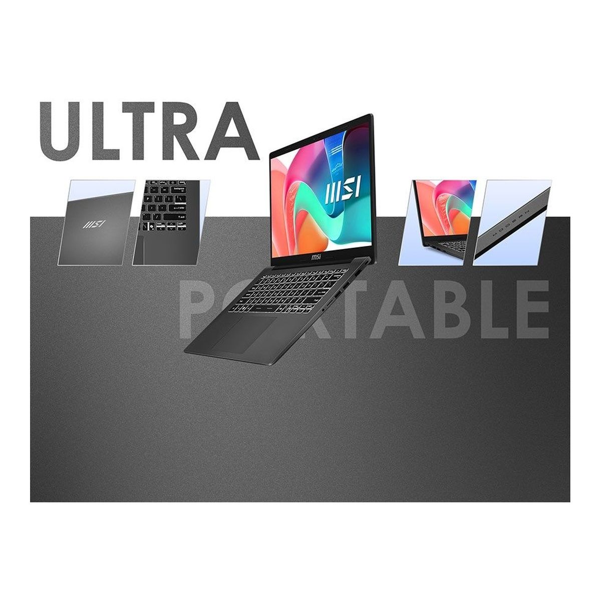 MSI Modern 15 F1M 15.6" Core 7 150U 16GB RAM 512GB SSD Win 11 Home Platinum Grey