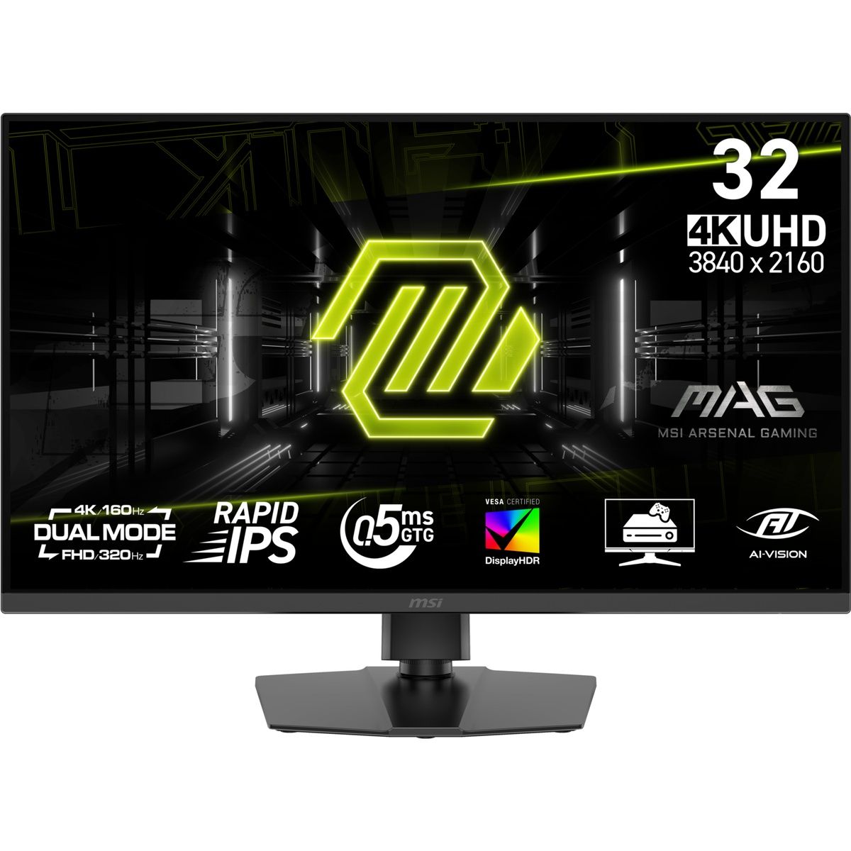 MSI MAG 322URDF E16 31.5-inch 4K IPS 320Hz Monitor HDR400, Height Adjustable