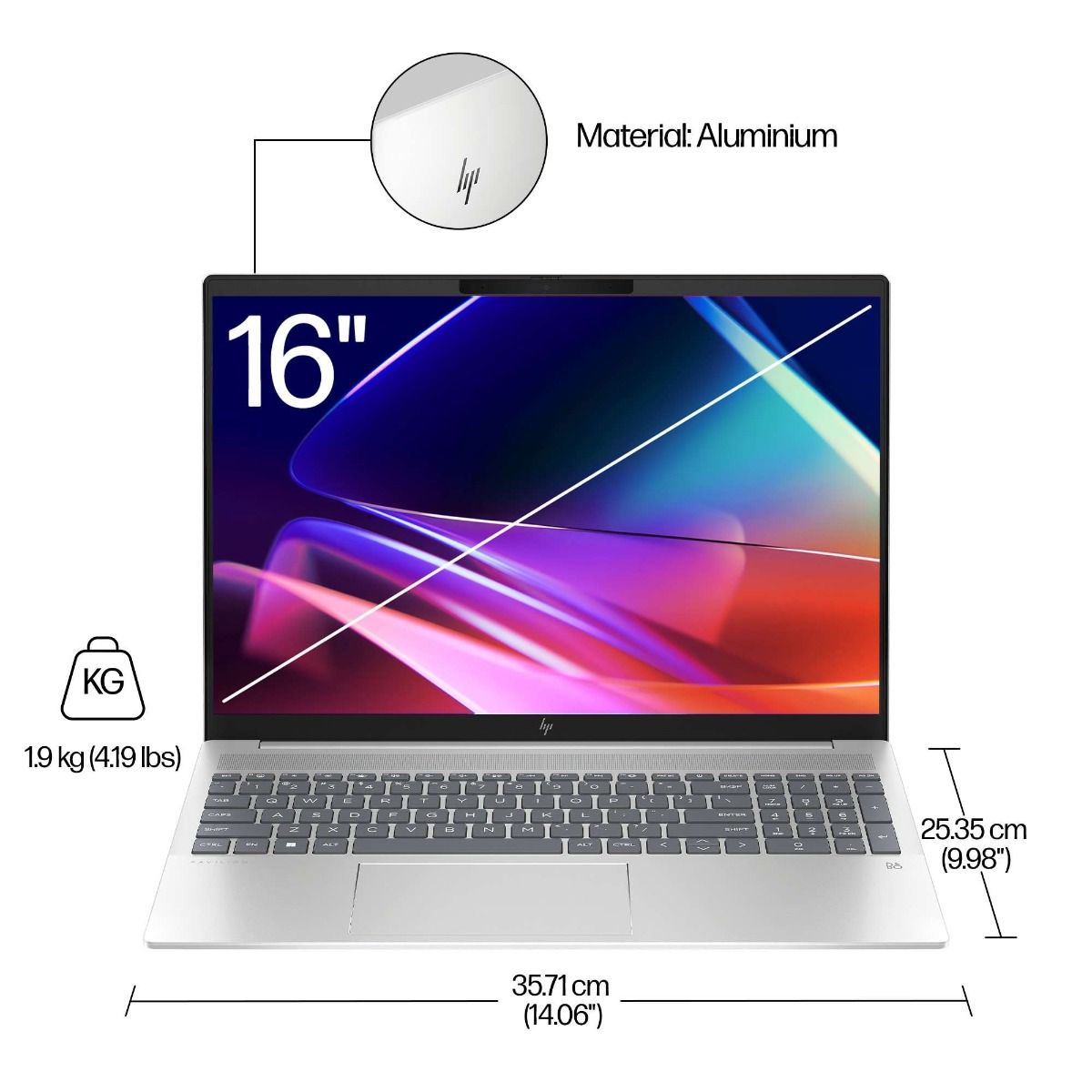 HP Pavilion Plus 16-ab0500na 16" Laptop Intel i7 16GB RAM 1TB SSD RTX 3050