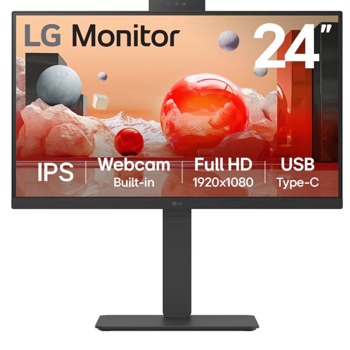 LG 24BA850-B.AEK 23.8" Full HD IPS Monitor 100Hz Refresh Built in Webcam