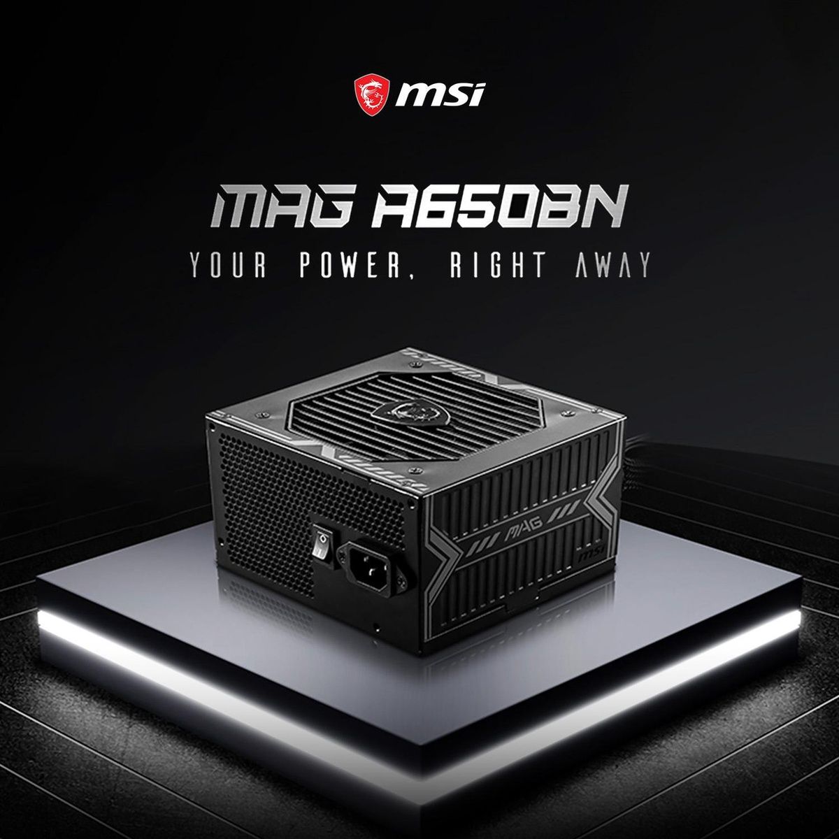 MSI MAG A650BN 650W 80 PLUS Bronze ATX PSU
