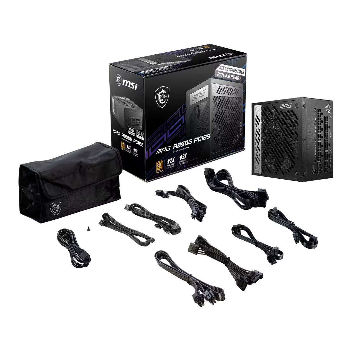 MSI MPG A850G PCIE5 850W 80 Plus Gold Modular PSU